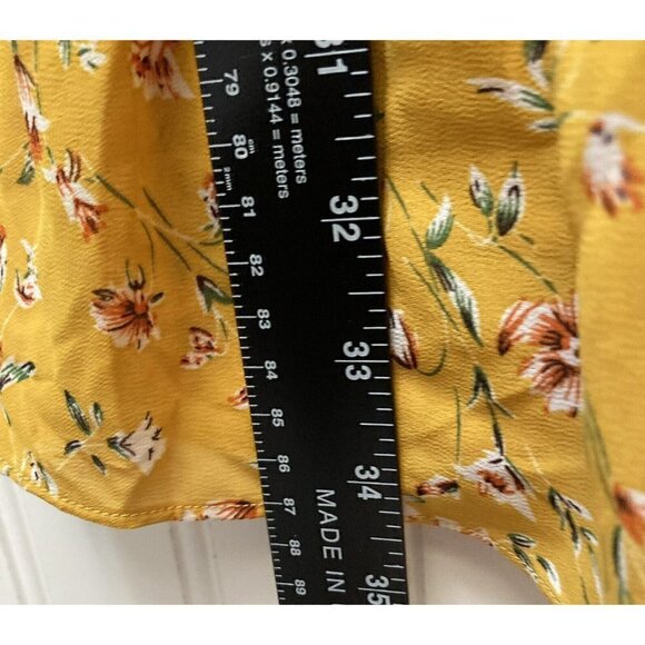 Lulus Trixiebelle Mustard Yellow Floral Print On Off Shoulder Dress - Picture 11 of 12